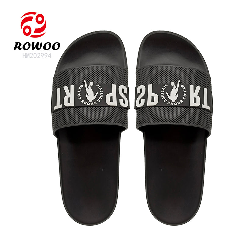 Wholesales Super Soft PU Slides Sandals Logo Footwear Cool Slipper Customized Logo