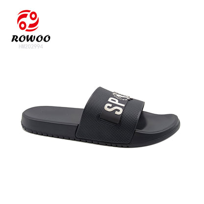 Wholesales Super Soft PU Slides Sandals Logo Footwear Cool Slipper Customized Logo