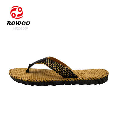 2024 Outdoors Design EVA PU Leather beach Summer Men Custom Logo Slippers flip flops