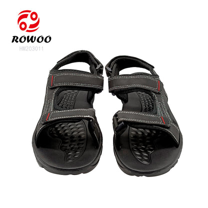 Wholesale Large Size Men's hand made leather beach sandals Custom Logo