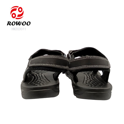 Wholesale Large Size Men's hand made leather beach sandals Custom Logo