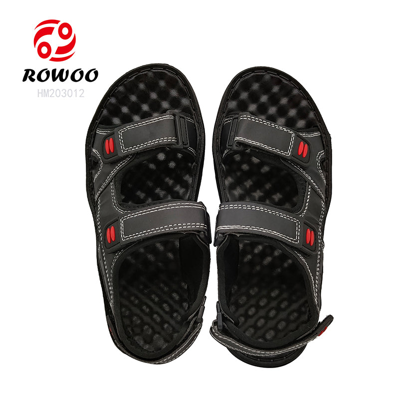 Wholesale Genuine PU Leather Summer Sport Sandals Flats Non-Slip