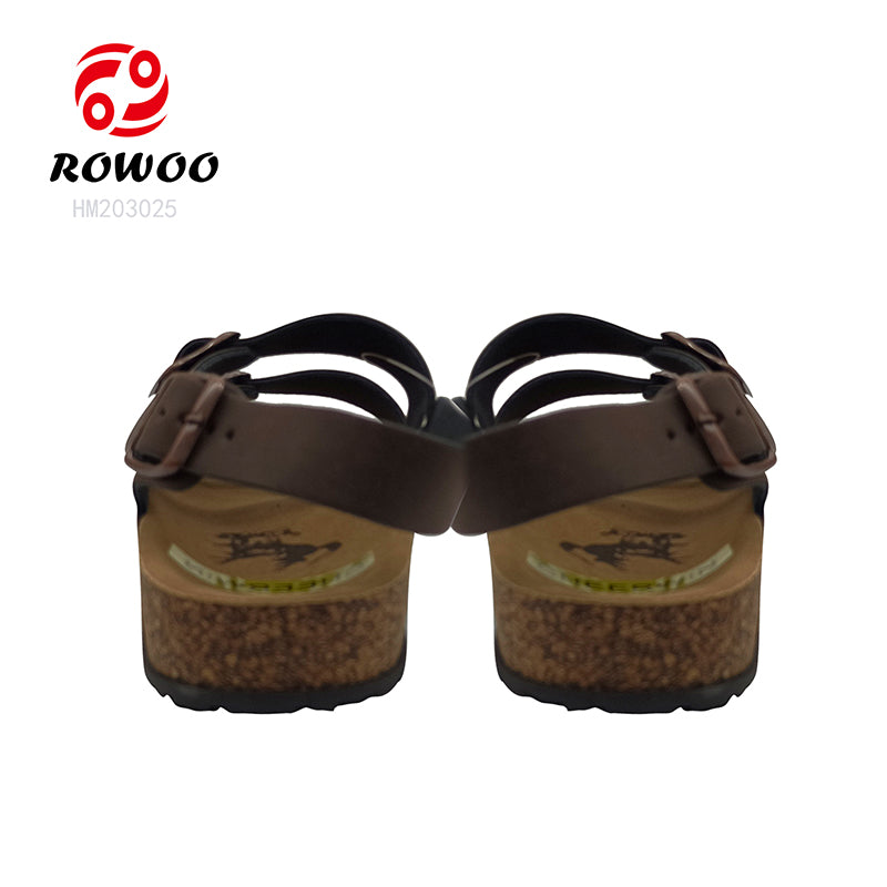 2024 ladies shoes After The Buckle Retro Cork Flat Sandals Men Women