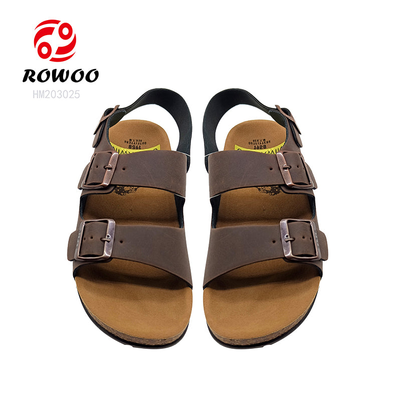 2024 ladies shoes After The Buckle Retro Cork Flat Sandals Men Women