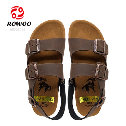 Wholesale Summer Beach Shoes With Metal Buckles Men Sandals Cork Shoes Ladies Outdoor Sandals