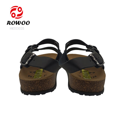 2024 ladies shoes After The Buckle Retro Cork Flat Sandals Men Women