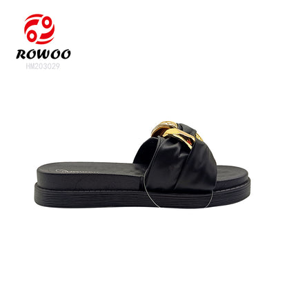 Wholesale Women's Soft Thick Platform bow Slide Slippers