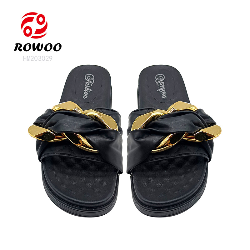 Wholesale Women's Soft Thick Platform bow Slide Slippers