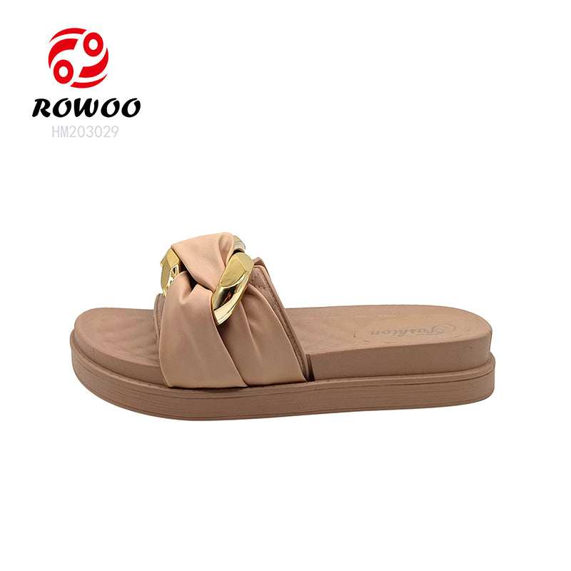 Wholesale Women's Soft Thick Platform bow Slide Slippers