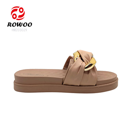 Wholesale Women's Soft Thick Platform bow Slide Slippers