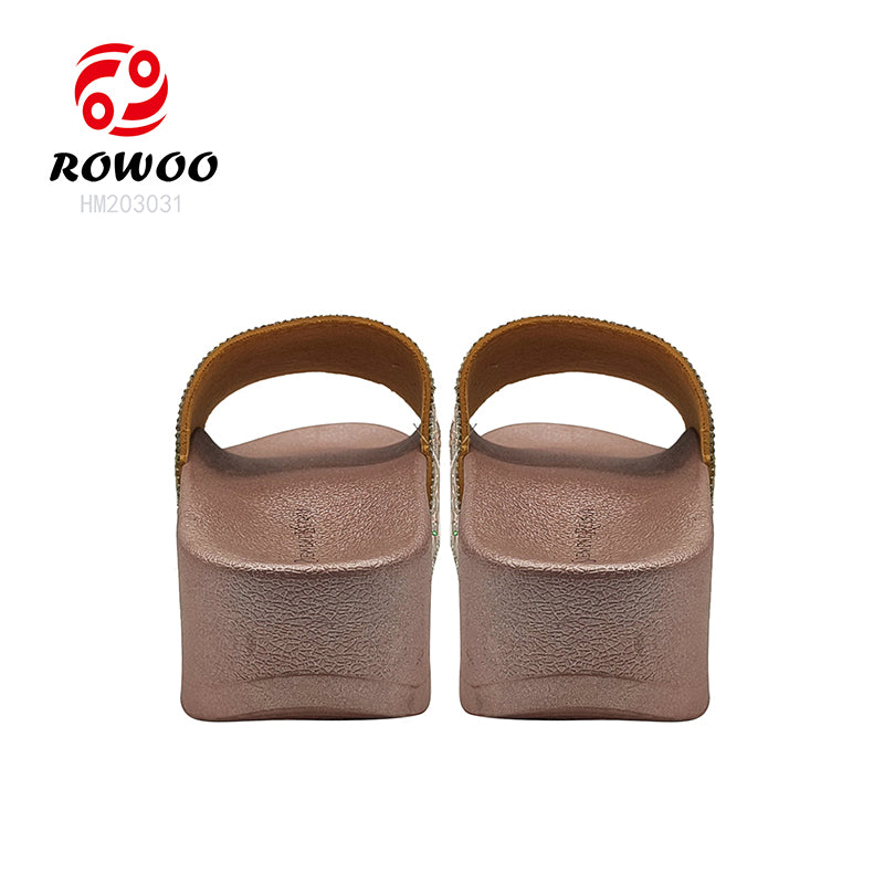 Factory wholesale PU upper PVC sole slippers women slide sandals