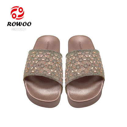 Factory wholesale PU upper PVC sole slippers women slide sandals