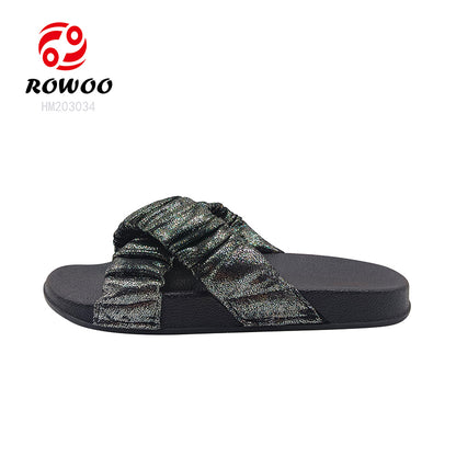 Wholesale Women's Cross Straps Slipper Sandals EVA Sole Platform Summer Flat Sandals with Anti-Slip Feature