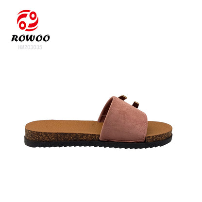 Custom Wholesale Summer Beach Sandals Metal Ring Slide Slippers