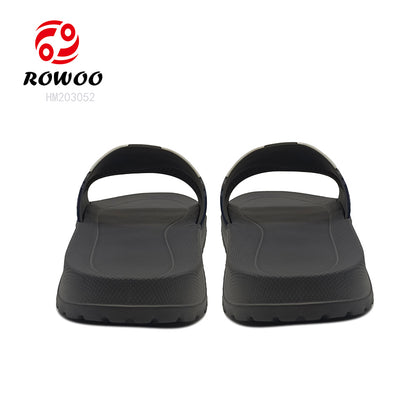 Men's Summer Slide Sandals Open Toe EVA/PU Insole Slippers Outdoor Fashion Slide Sliders with Trendy Style