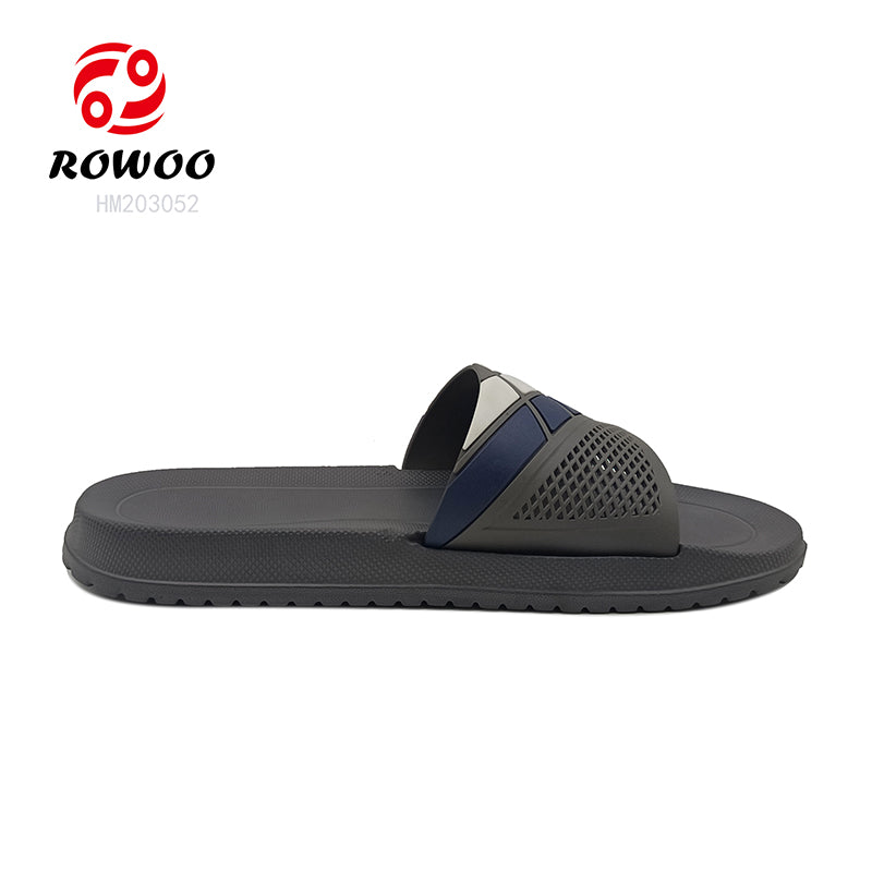 Men's Summer Slide Sandals Open Toe EVA/PU Insole Slippers Outdoor Fashion Slide Sliders with Trendy Style