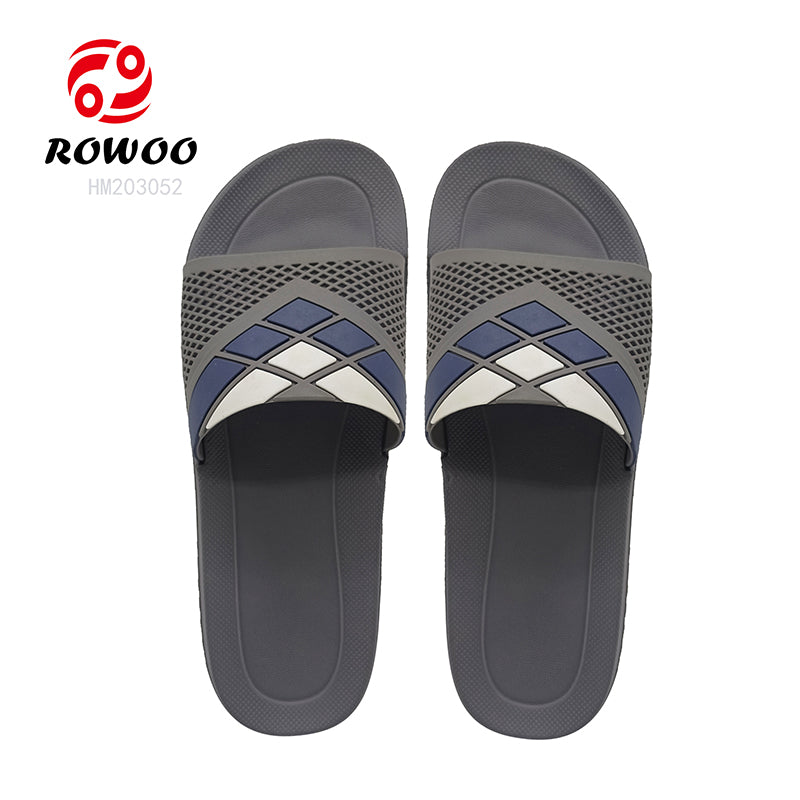 Men's Summer Slide Sandals Open Toe EVA/PU Insole Slippers Outdoor Fashion Slide Sliders with Trendy Style