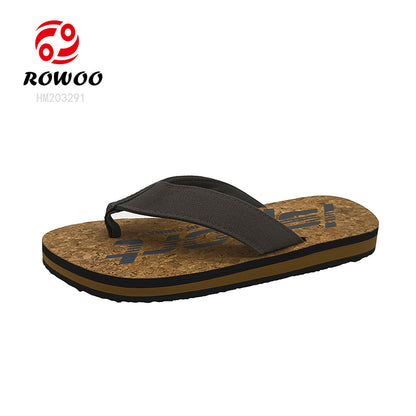 Promotion Men's Open Toe EVA Flip Flops Printed Summer and Spring Slipper Anti-Slip Cushioning Features Factory Direct