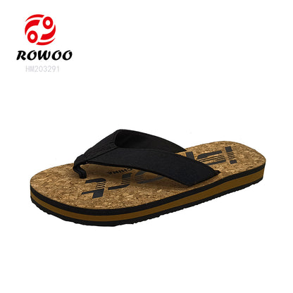 Promotion Men's Open Toe EVA Flip Flops Printed Summer and Spring Slipper Anti-Slip Cushioning Features Factory Direct