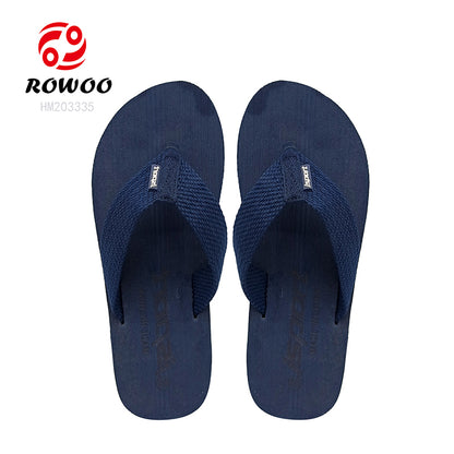 Customized Men's Solid Color EVA Beach Flip-Flops