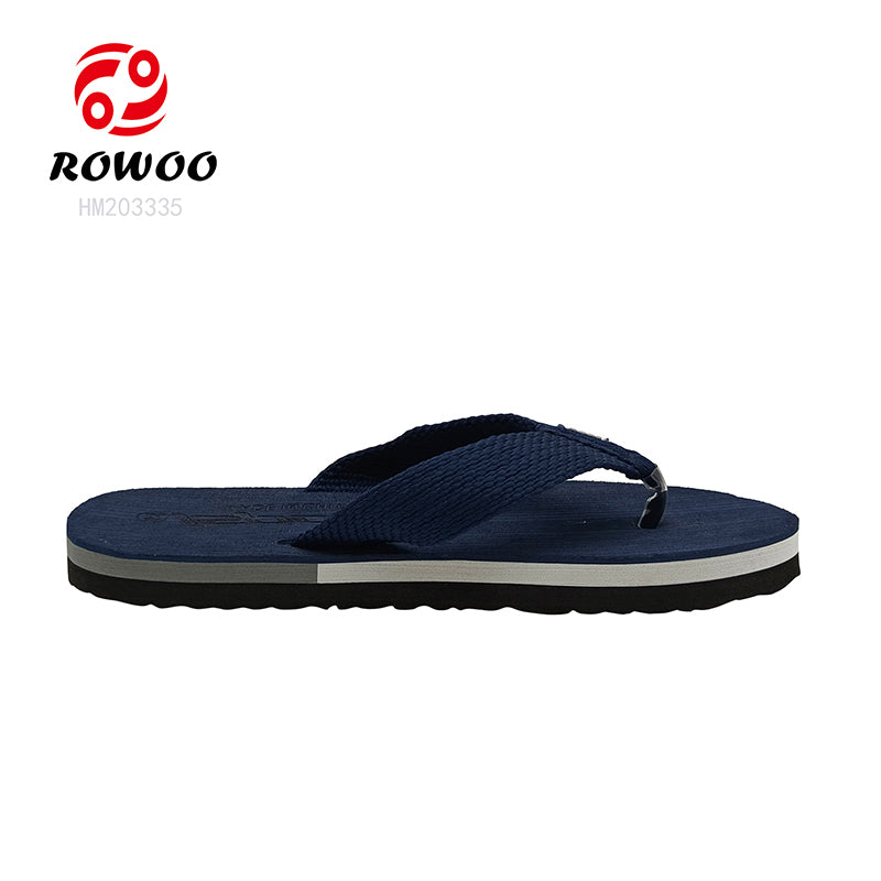 Customized Men's Solid Color EVA Beach Flip-Flops