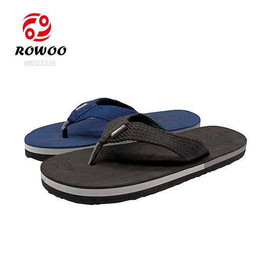 Customized Men's Solid Color EVA Beach Flip-Flops