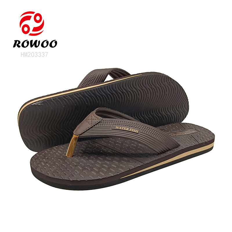 Best Quality Fashionable Customized Eva Rubber Men's Slipper Sandals Open Toe Print Flip Flops for Spring/Summer Anti-Slippery