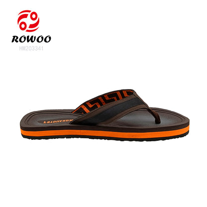 Custom Logo Men's Indoor Slippers Light Weight Anti-Slip Beach Foam Sublimation Flip Flops