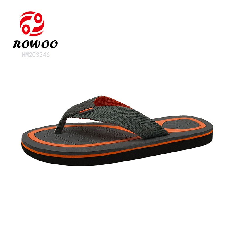 Factory Manufacturer Men's Summer Beach Sandals Custom Logo Flip Flops