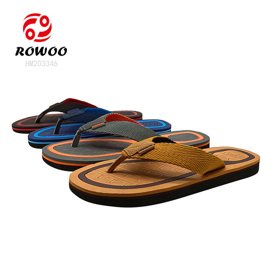 Factory Manufacturer Men's Summer Beach Sandals Custom Logo Flip Flops