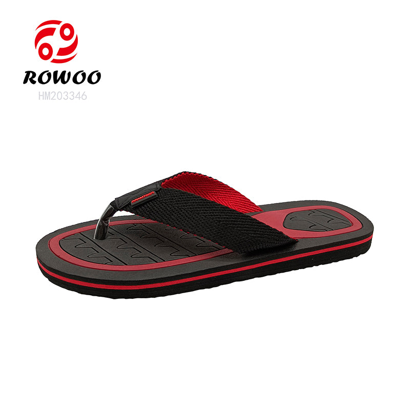 Factory Manufacturer Men's Summer Beach Sandals Custom Logo Flip Flops