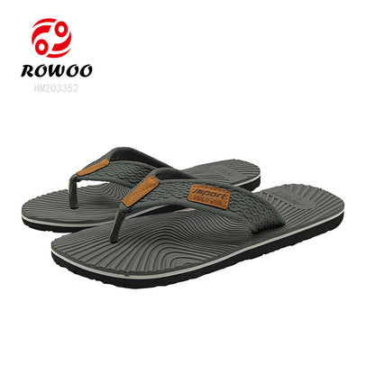 New Design Men's Flip Flops Cheap Price Summer Sandals Open Toe Breathable Waterproof Webbing Upper Material Mesh Air Cushion