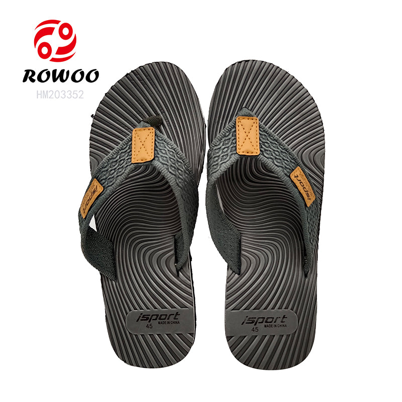 New Design Men's Flip Flops Cheap Price Summer Sandals Open Toe Breathable Waterproof Webbing Upper Material Mesh Air Cushion