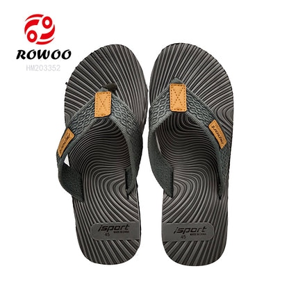 New Design Men's Flip Flops Cheap Price Summer Sandals Open Toe Breathable Waterproof Webbing Upper Material Mesh Air Cushion