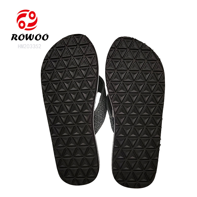 New Design Men's Flip Flops Cheap Price Summer Sandals Open Toe Breathable Waterproof Webbing Upper Material Mesh Air Cushion