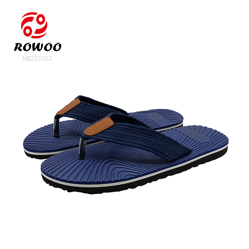 New Design Men's Flip Flops Cheap Price Summer Sandals Open Toe Breathable Waterproof Webbing Upper Material Mesh Air Cushion