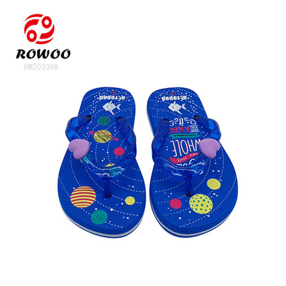 Unisex Children EVA Casual Flip-Flops Universe Star Theme Printed Slippers Soft Outsole Summer Sandals