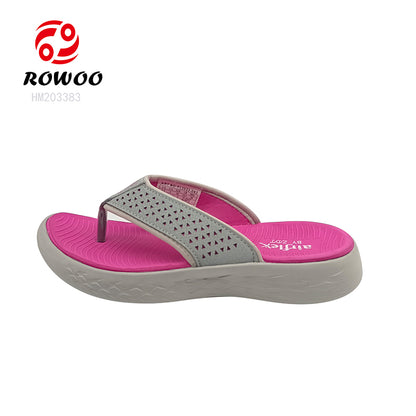 Ladies EVA Memory Beach Slippers Lightweight Summer Outdoor Shoes with round Toe Cushioning Breathable Design for Women