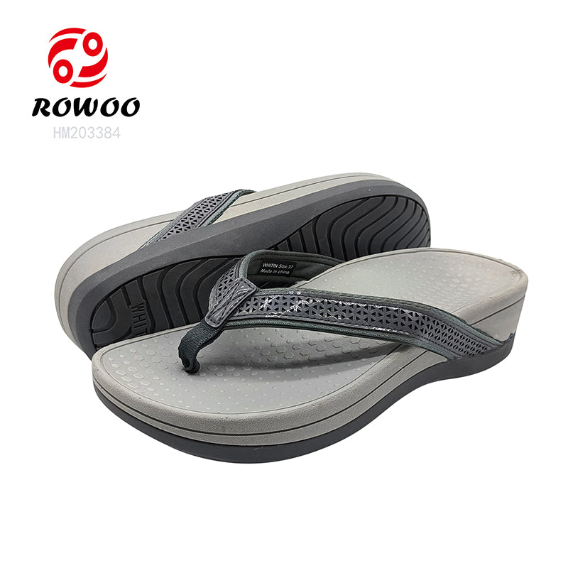 Wedge Flip Flops Ladies High Arch Slipper Sandals Women Anti-slip Thong Sleeper Shoes