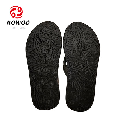 Factory Price Men Outdoor Flip Flops Anti-slip Thong Sandals Black Customized Logo Sandals