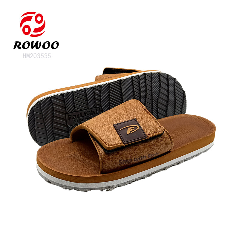 China Wholesale Men's Custom Sandal Slides Adjustable Straps