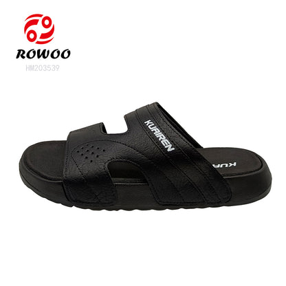 Fashionable Men's Slipper Shoes Breathable Black EVA Sandals for Summer & Spring Light Weight with Cushioning Upper