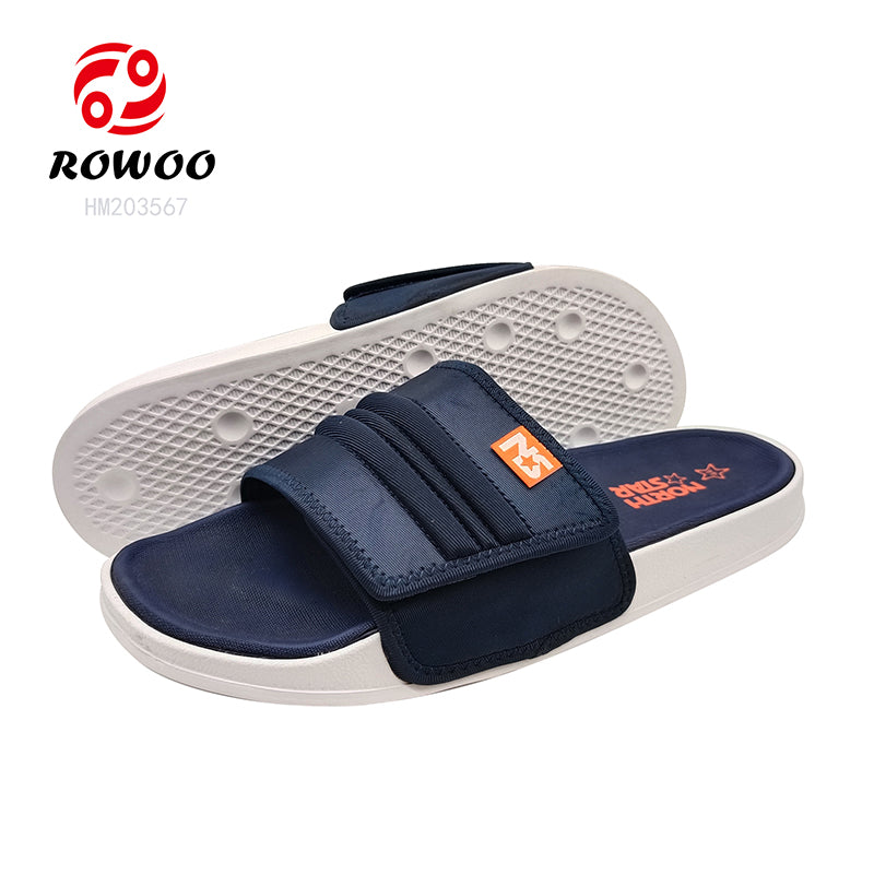 Fashion EVA Men Slide Sandals Navy Slipper Shoes Breathable Slip-on Summer Sleeper