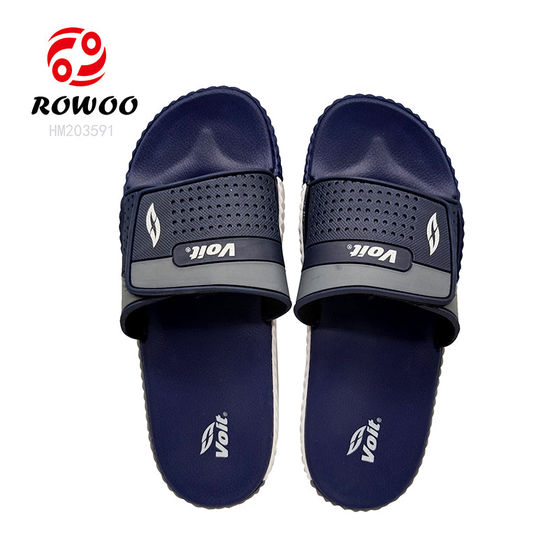 Men's Customized Slipper Shoes PVC Slide Sandals Wholesale Flip Flops with Fashion Trend Factory Sleppers