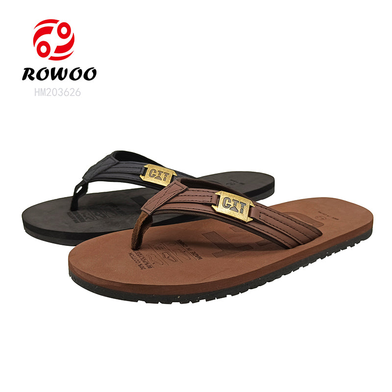 Custom Men's Casual Flip-Flops with Willow Leaf Print Soft Breathable Lightweight Outsole Anti-Slip Feature Summer Winter Spring