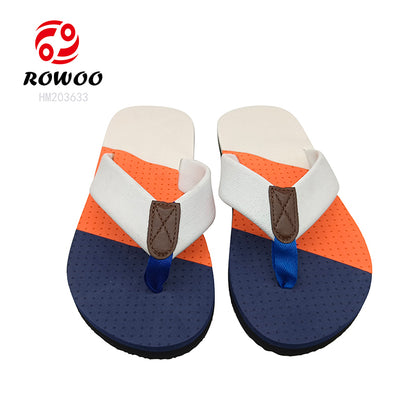 Men's Casual Flip-Flops Hit Color Woven Lightweight Comfortable Anti-Slip Feature