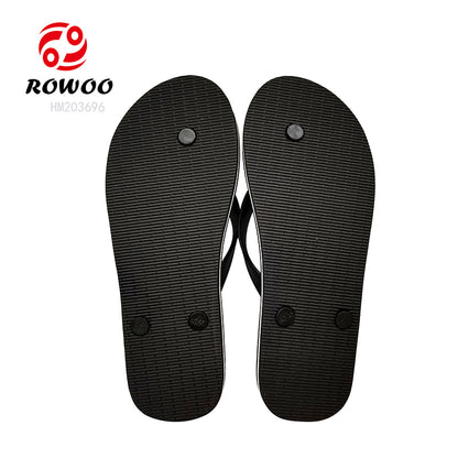 Men Black EVA Summer Casual Custom LOGO Printing Flip-Flops