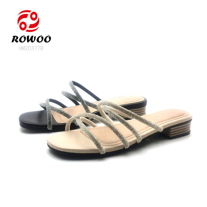 Women's Fashion Light Luxury Wedge Strap Flat Designer Style Sandals