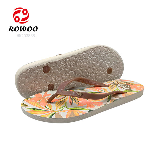 Women EVA Elegant Floral Print Summer Beach Vacation Flip-flops