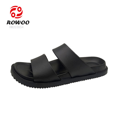 Black Harajuku Double Straps Women EVA Summer Trend Ins Style Outdoor Photo Atmosphere Sandals